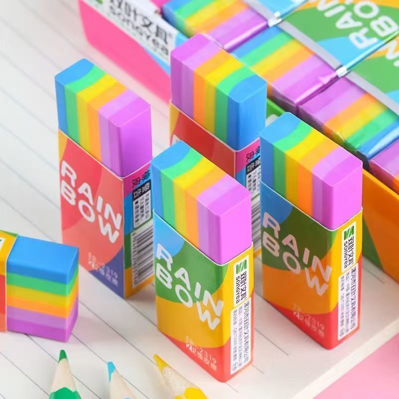 Chalk Bag - 3/6/10/20 Pcs Colored Erasers Set, Pencil