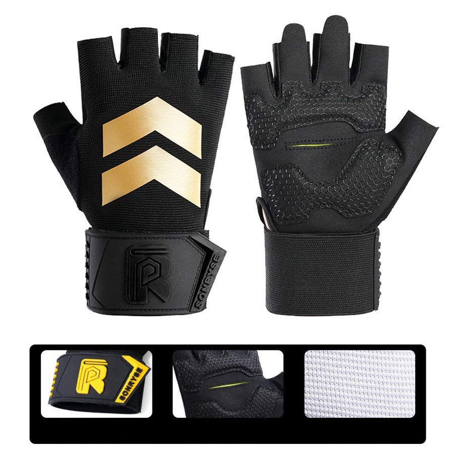 Half finger fitness gloves wit - огляд і ціна Weightlifting Gloves