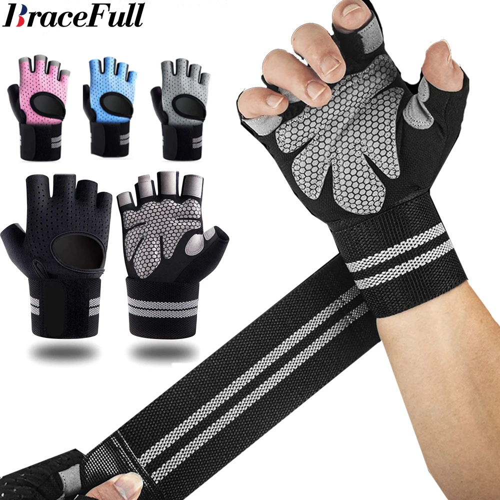 1Pair Half Finger Gym Fitness  - огляд і ціна Weightlifting Gloves