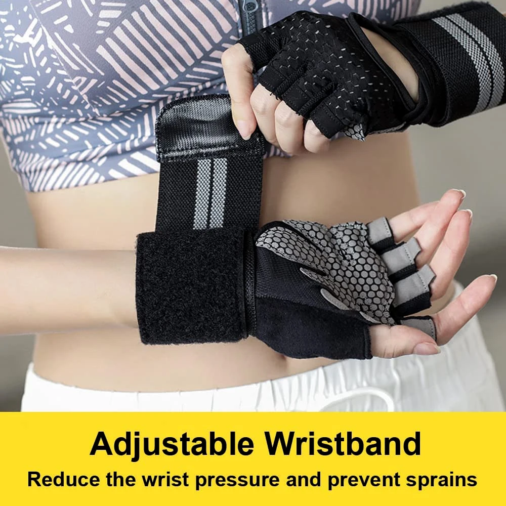 1Pair Half Finger Gym Fitness  - огляд і ціна Weightlifting Gloves